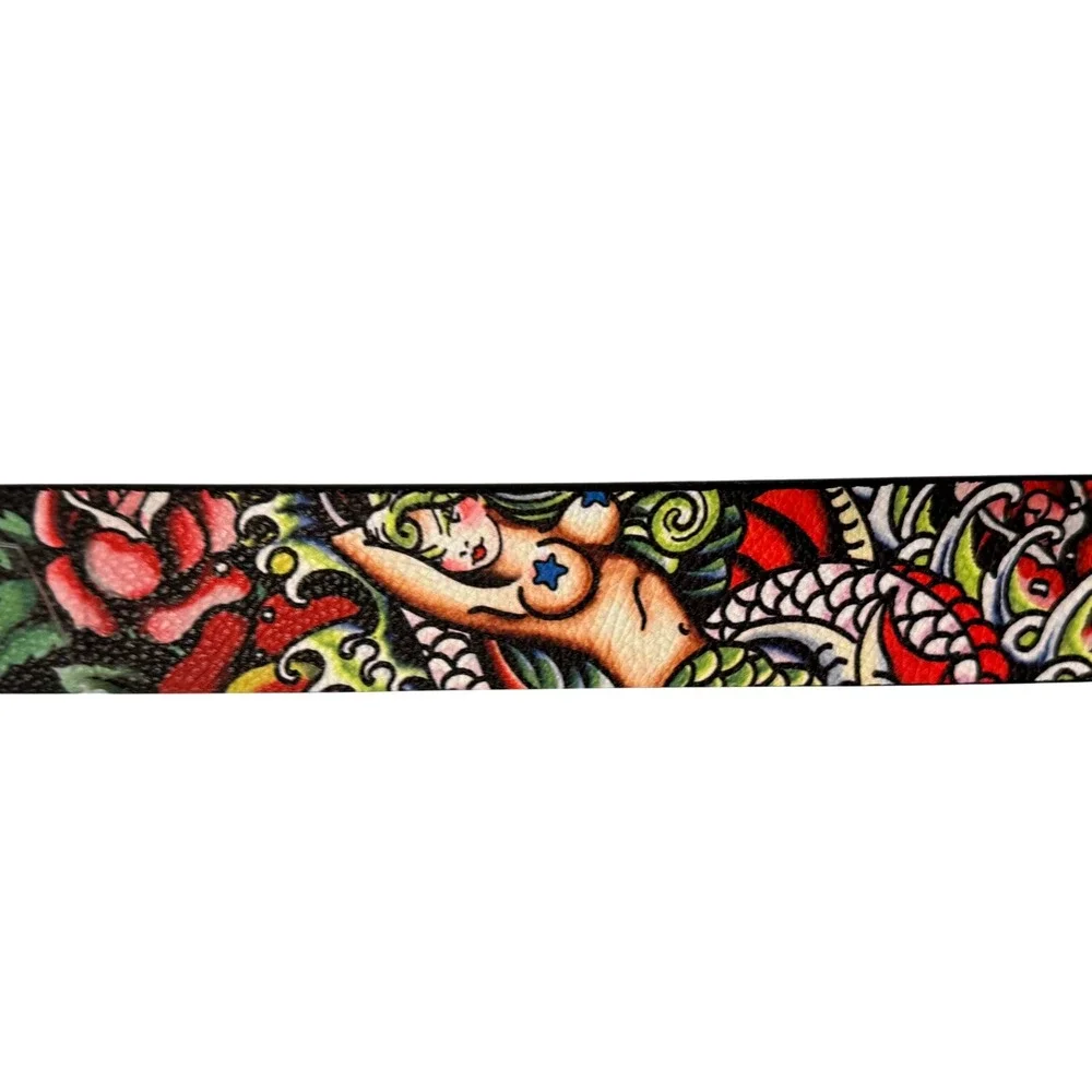 Ed Hardy Belt Mens 34 Tattoo Graphic NWT